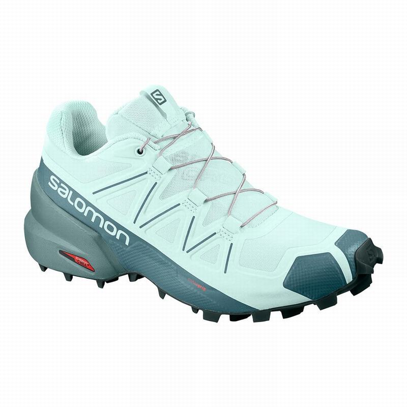 Zapatillas Trail Running Salomon Mujer Turquesa / Verde - Salomon Argentina SPEEDCROSS 5 ,239805-QUD